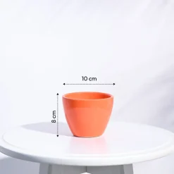 Apple Ceramic Pot (3.8 Inch Diameter)