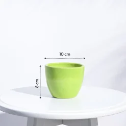 Apple Ceramic Pot (3.8 Inch Diameter)