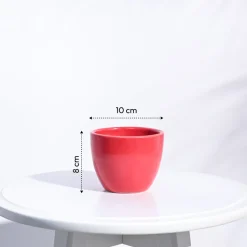 Apple Ceramic Pot (3.8 Inch Diameter)