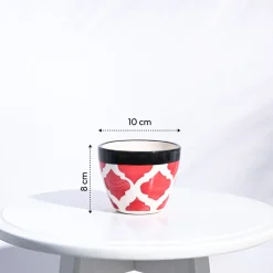Apple Ceramic Pot (3.8 Inch Diameter)