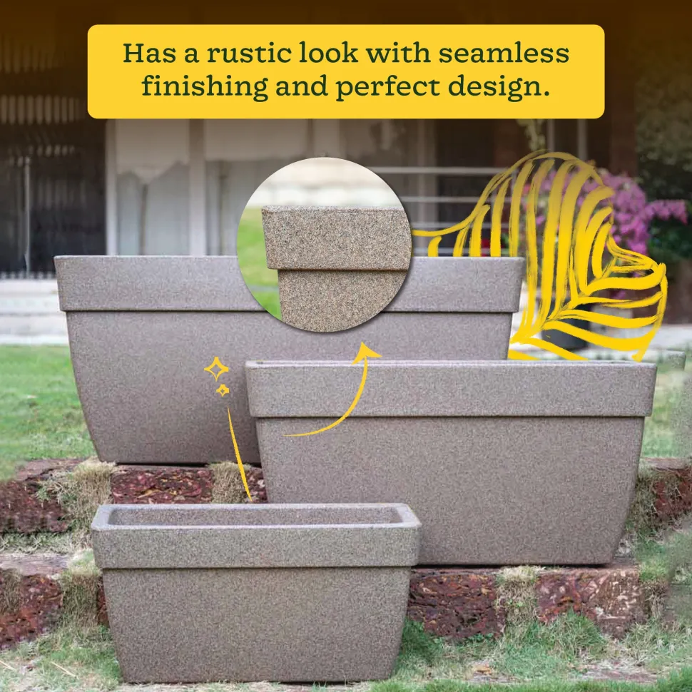 Barca Rectangle Planter