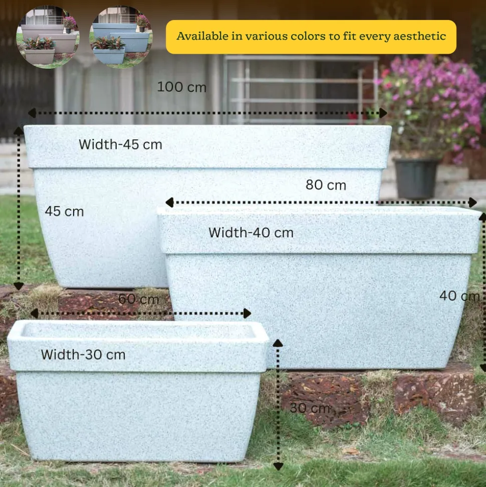 Barca Rectangle Planter