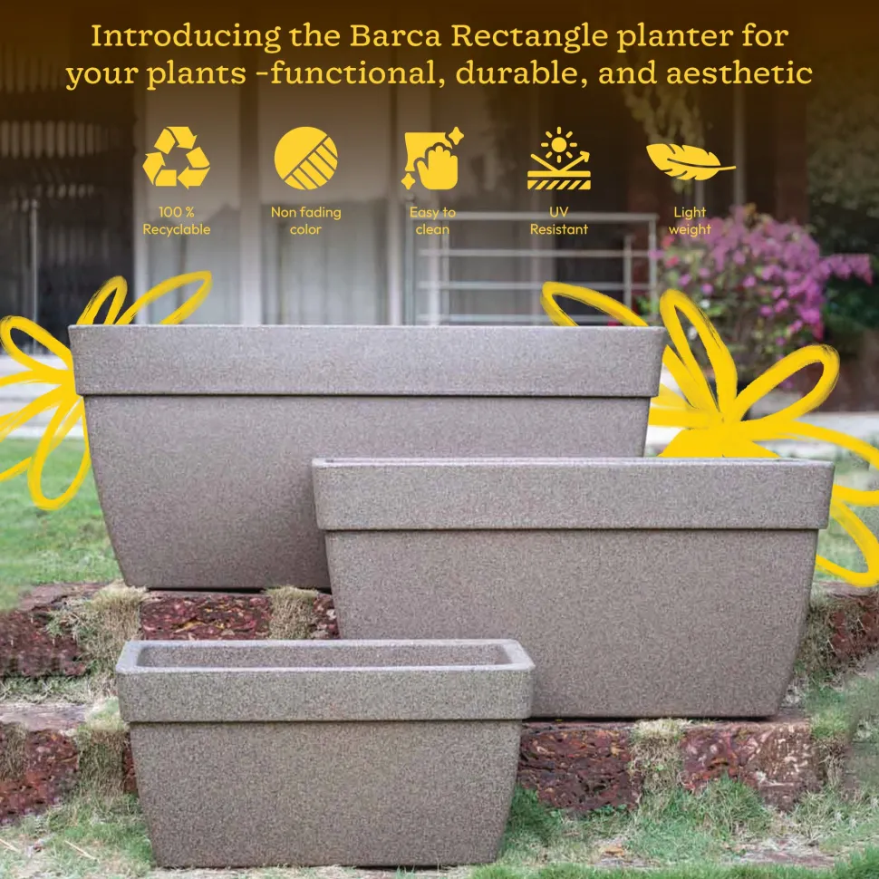 Barca Rectangle Planter