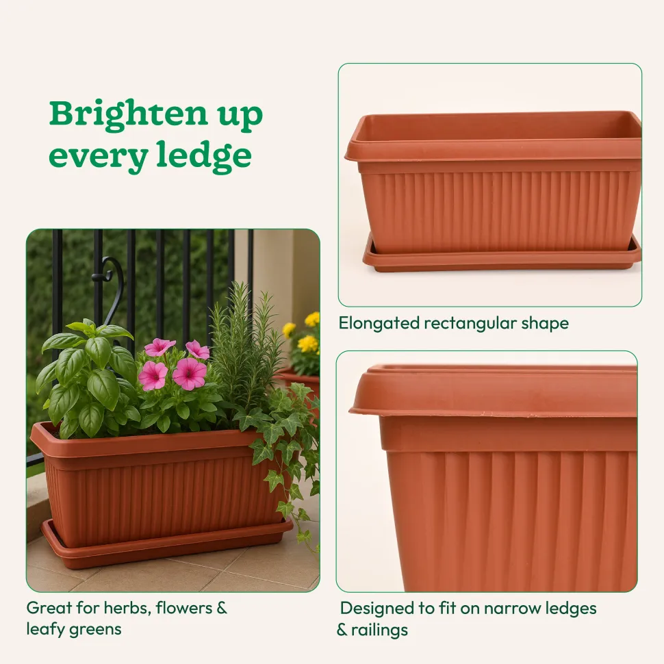 Bellow Rectangle Window Planter