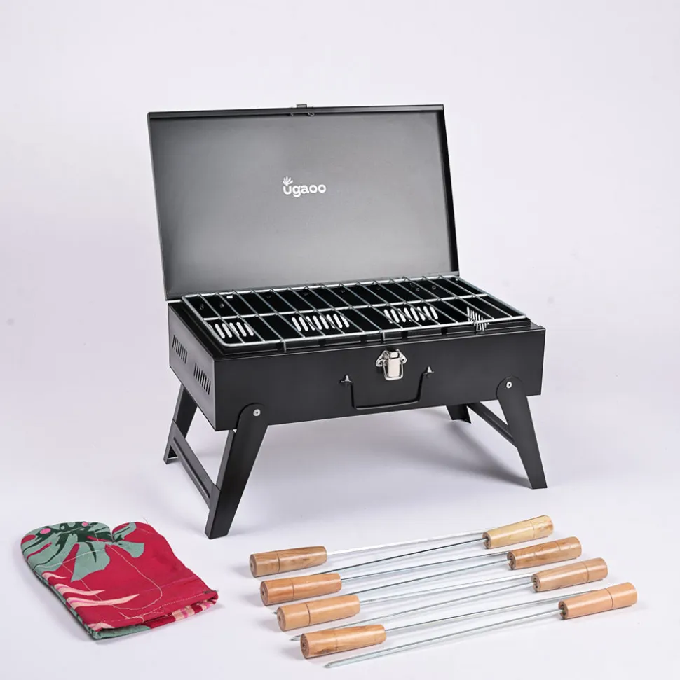 Briefcase Style Barbecue Grill