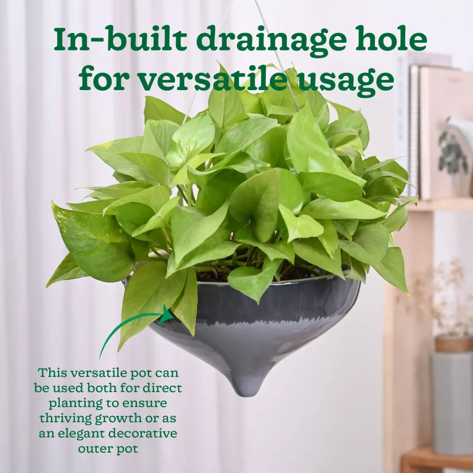 Ceramic Hanging Pot Cosmic Stone