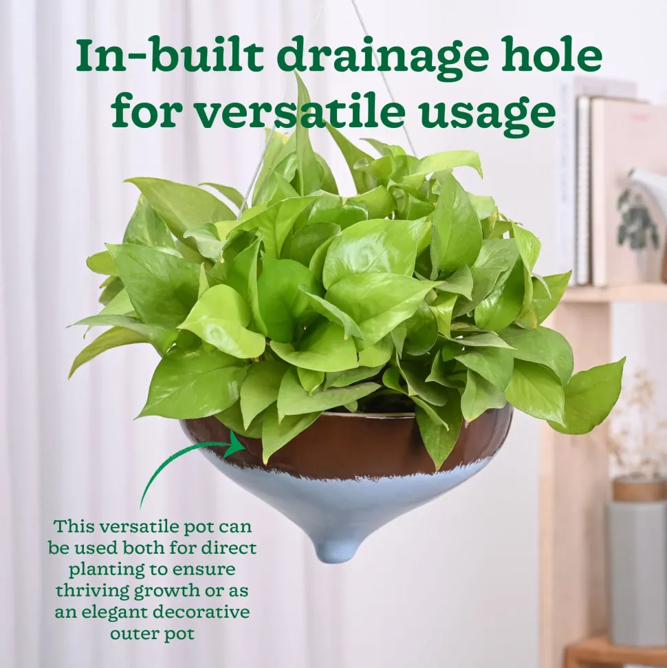 Ceramic Hanging Pot Cosmic Stone