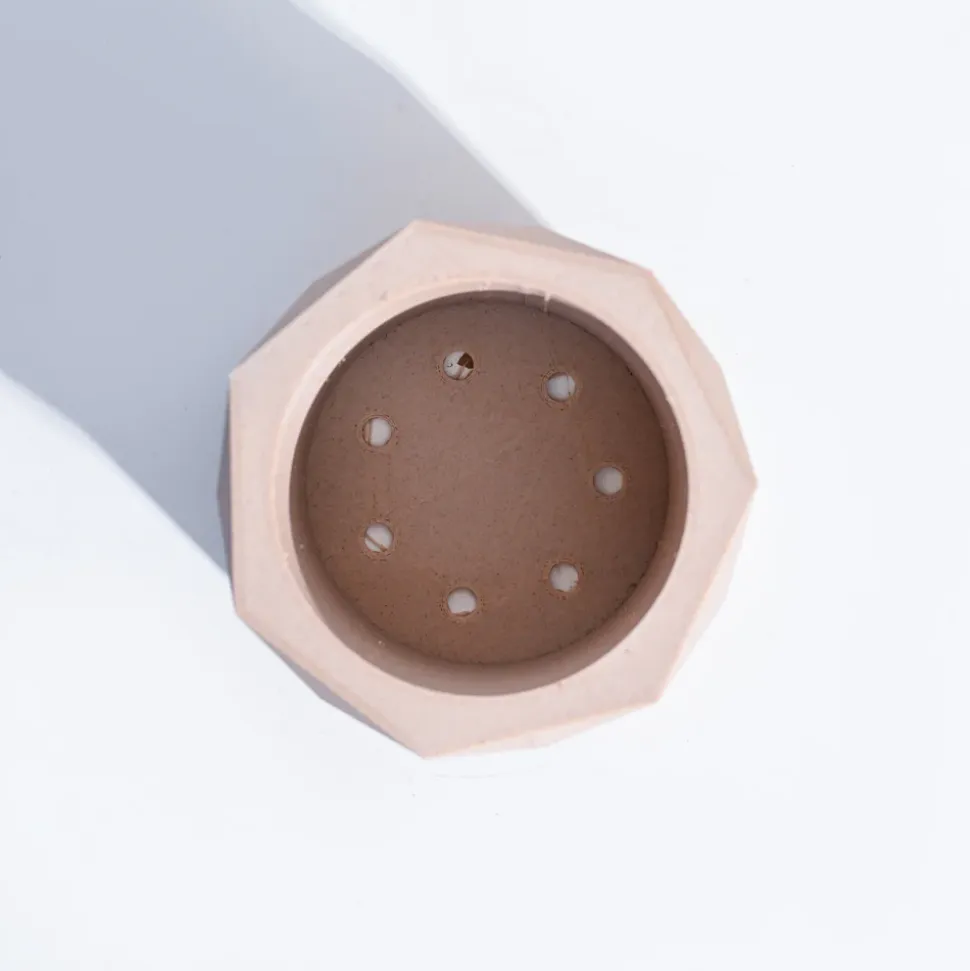 Faceted prism Wooden Pot