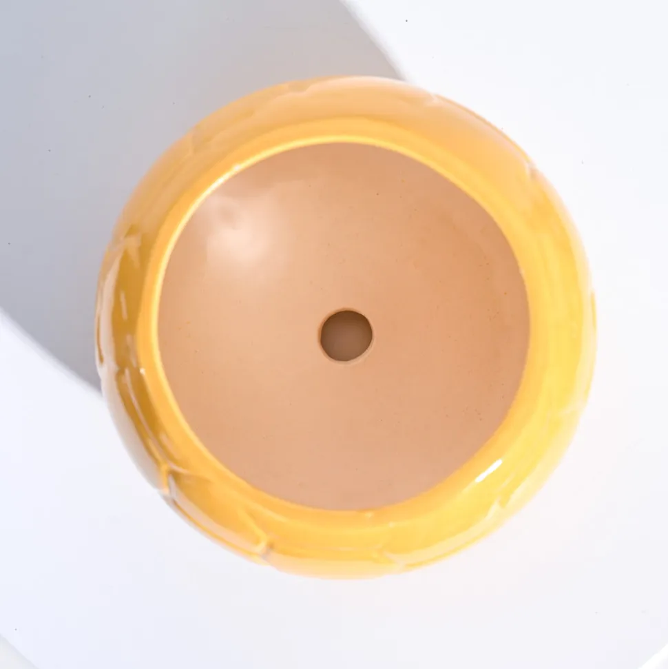Football Ceramic Pot (5.3 Inch Diameter)