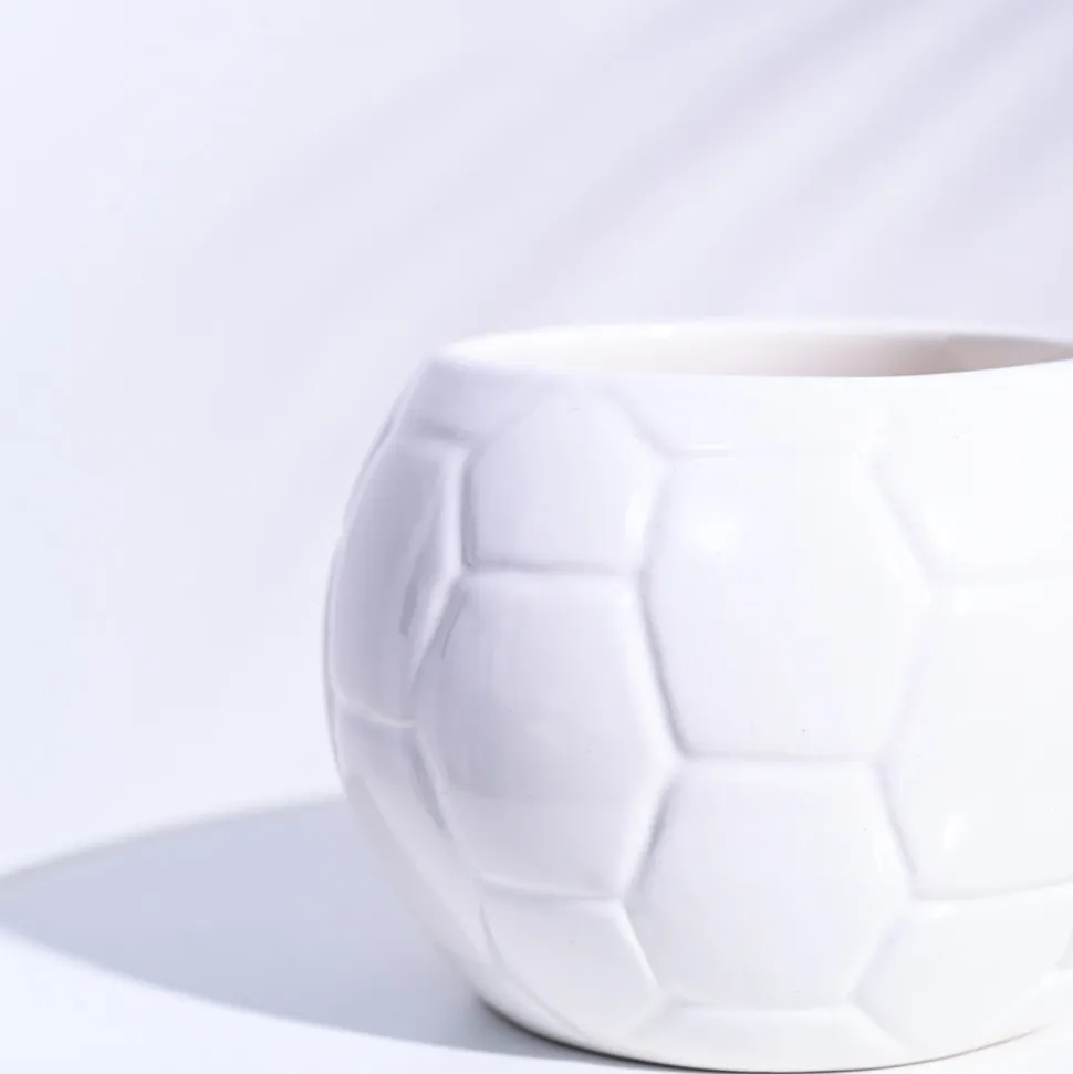 Football Ceramic Pot (5.3 Inch Diameter)