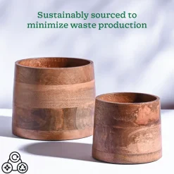 Gradient Wooden Planter - Set of 2