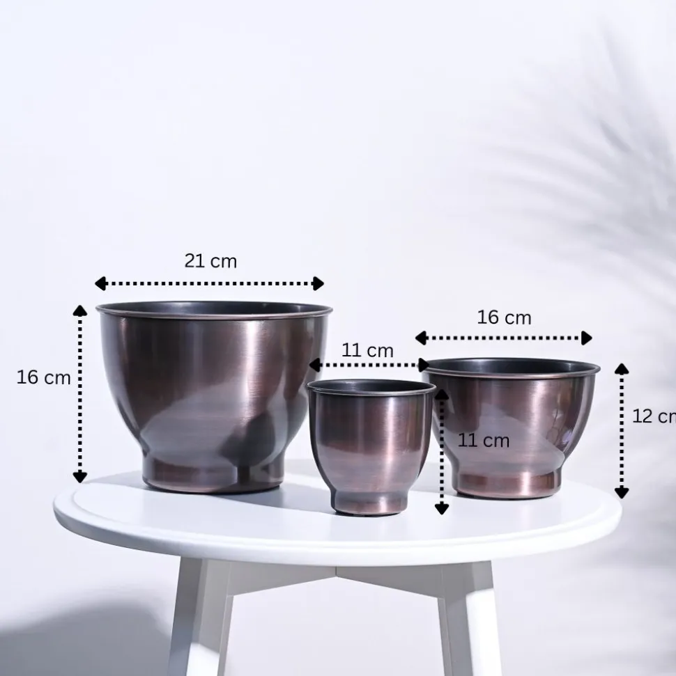 Gunmetal Goblet Planter