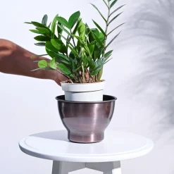 Gunmetal Goblet Planter