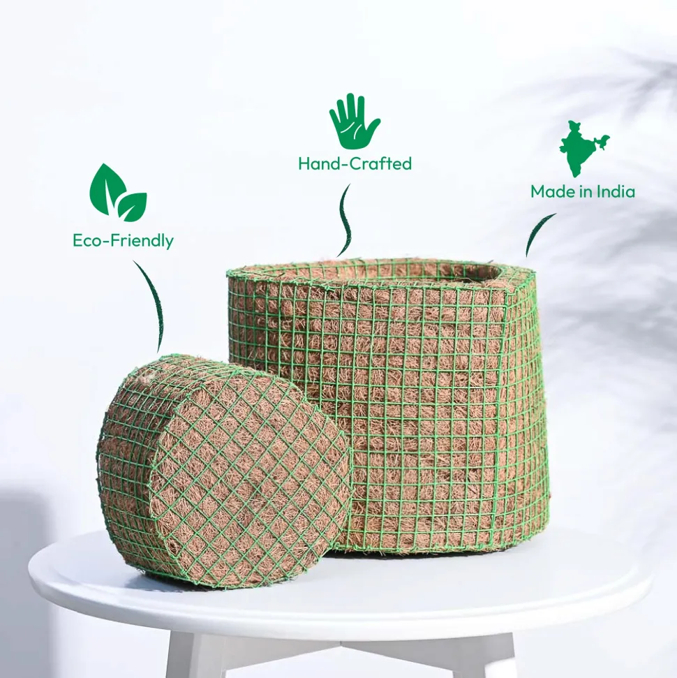 Heart Coir Planter - Set of 2