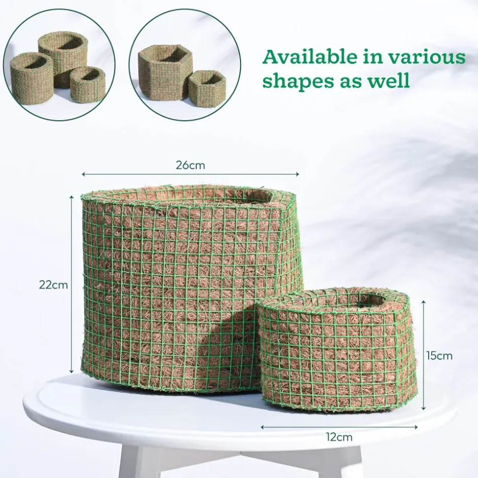 Heart Coir Planter - Set of 2