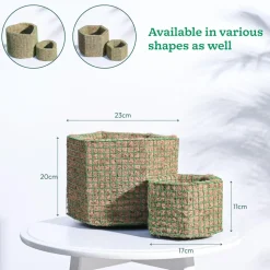 Hexa Coir Planter - Set of 2
