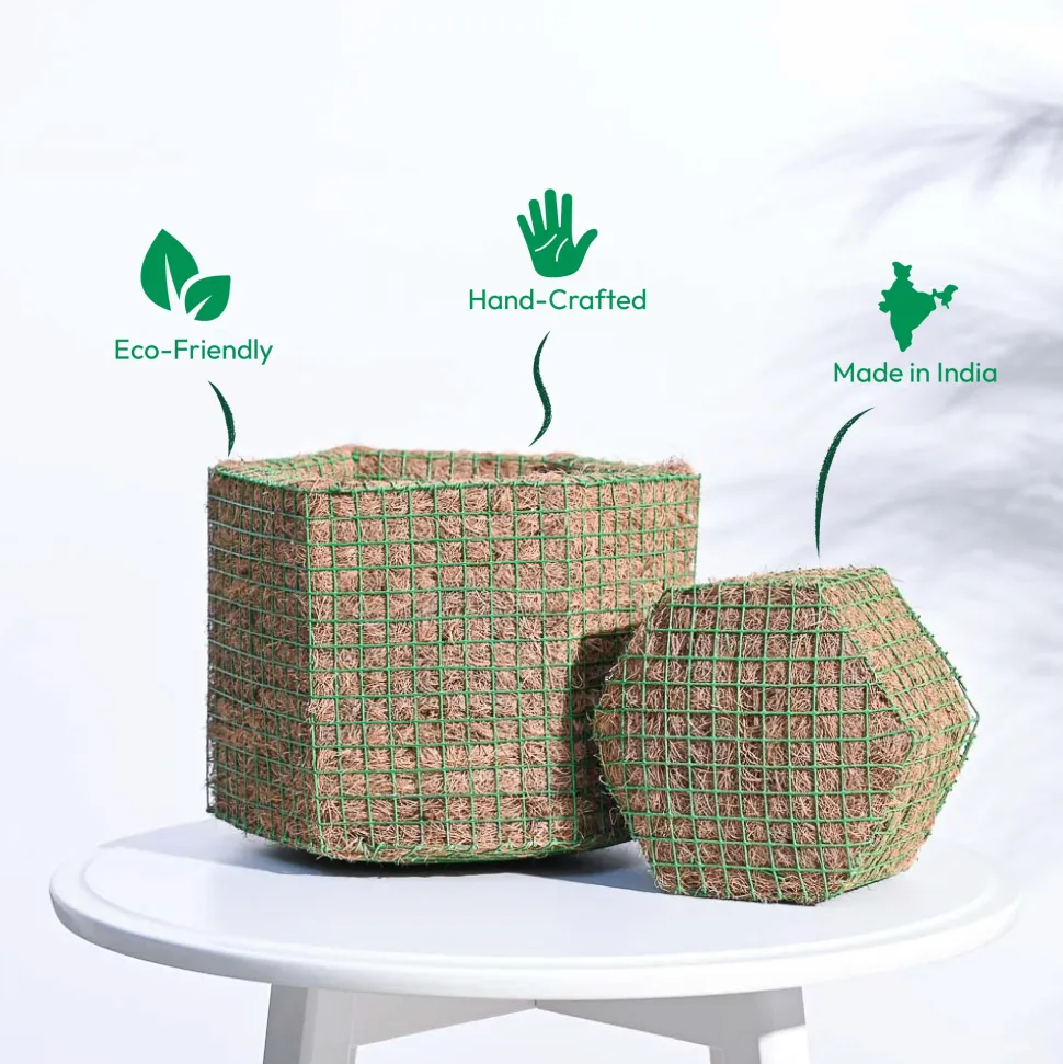 Hexa Coir Planter - Set of 2