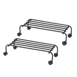 Metal Plant Stands with Wheels Set of 2
