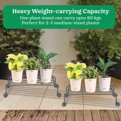 Metal Plant Stands with Wheels Set of 2