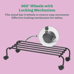 Metal Plant Stands with Wheels Set of 2