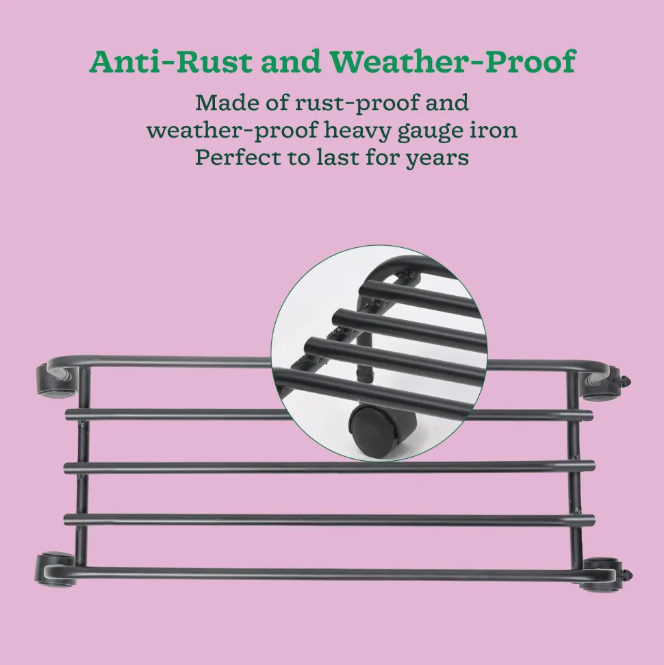 Metal Plant Stands with Wheels Set of 2