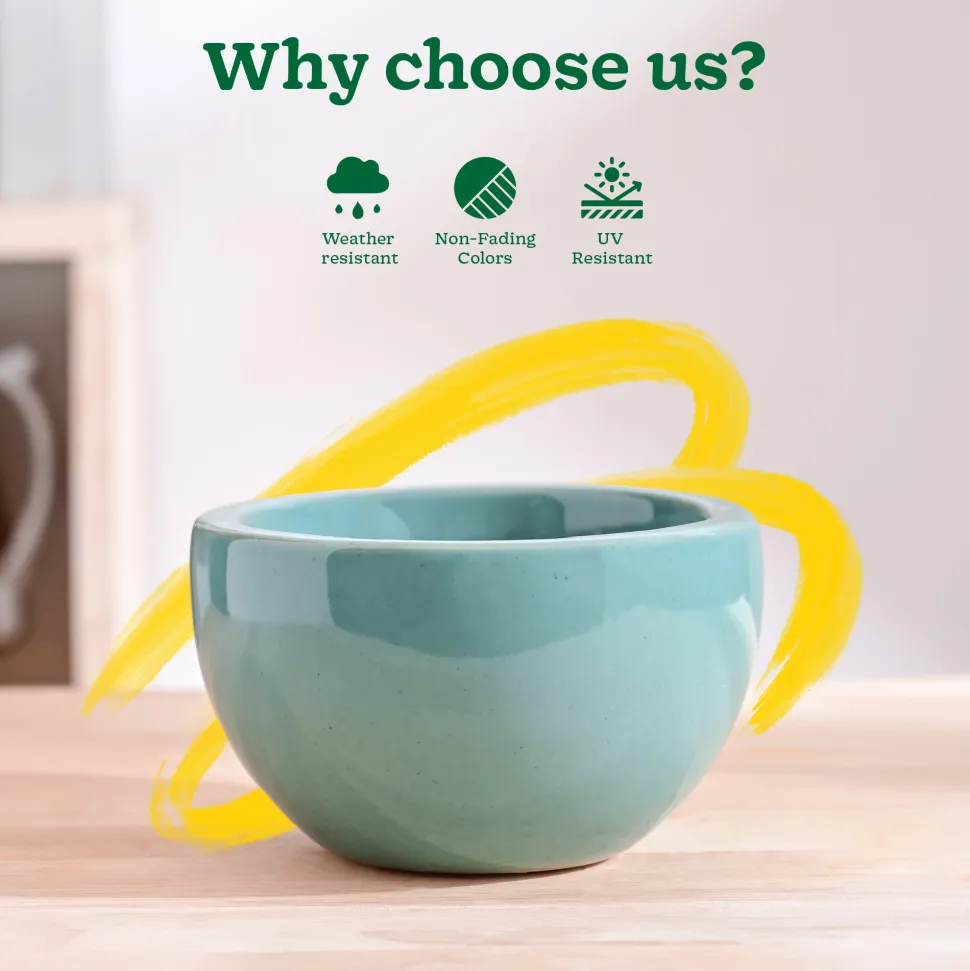 Nature's Hum Fat Ceramic Planter