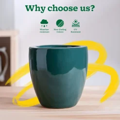 Nature's Hum Slim Ceramic Planter