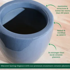 Nature's Hum Slim Ceramic Planter