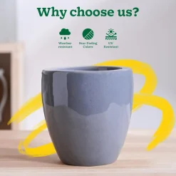 Nature's Hum Slim Ceramic Planter