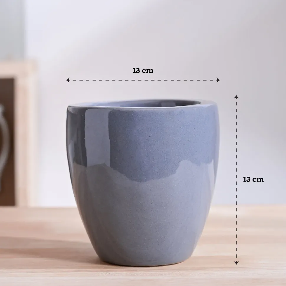 Nature's Hum Slim Ceramic Planter
