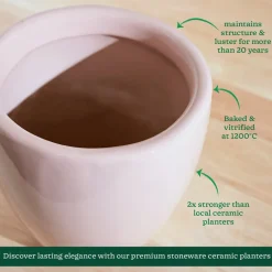 Nature's Hum Slim Ceramic Planter