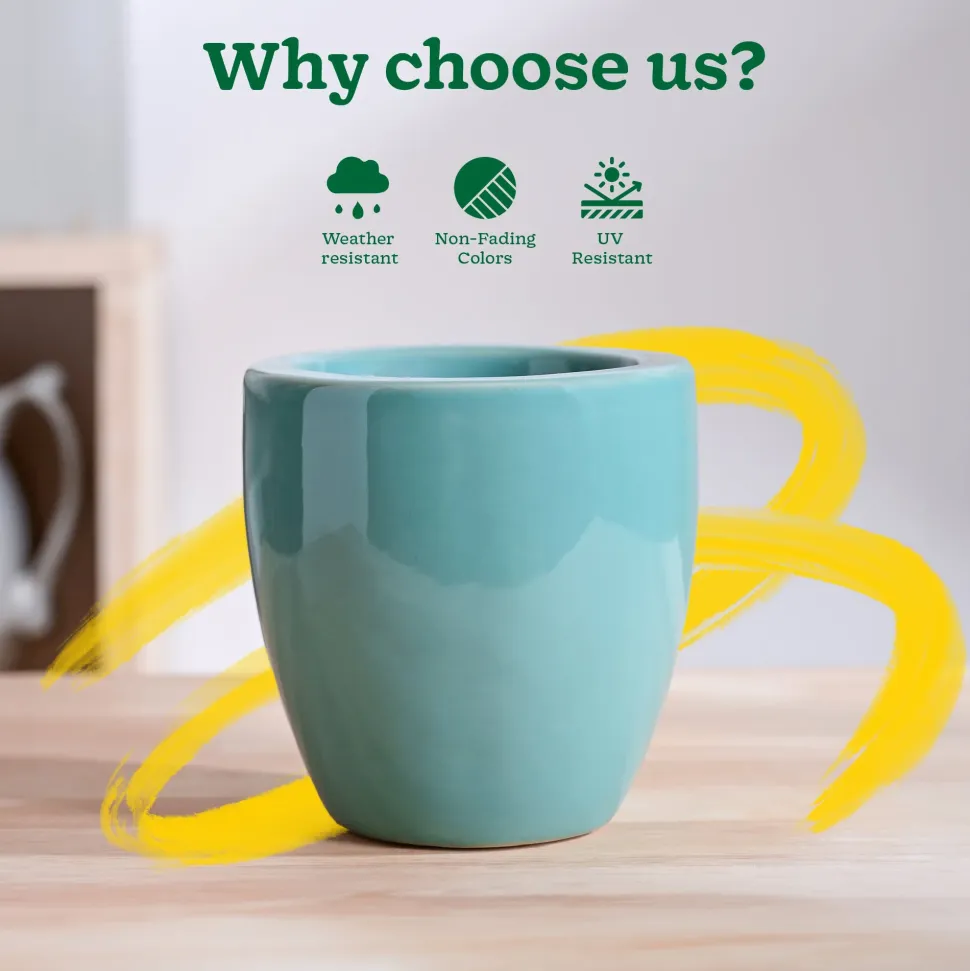 Nature's Hum Slim Ceramic Planter
