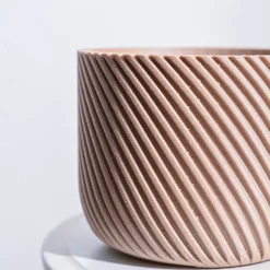 Oblique Elegance Wooden Pot