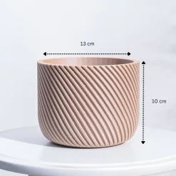 Oblique Elegance Wooden Pot