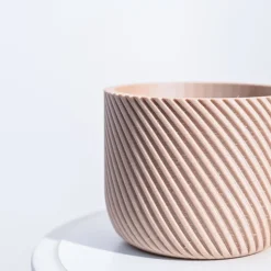 Oblique Elegance Wooden Pot