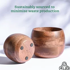 Orbit Wooden Planter - Set of 2