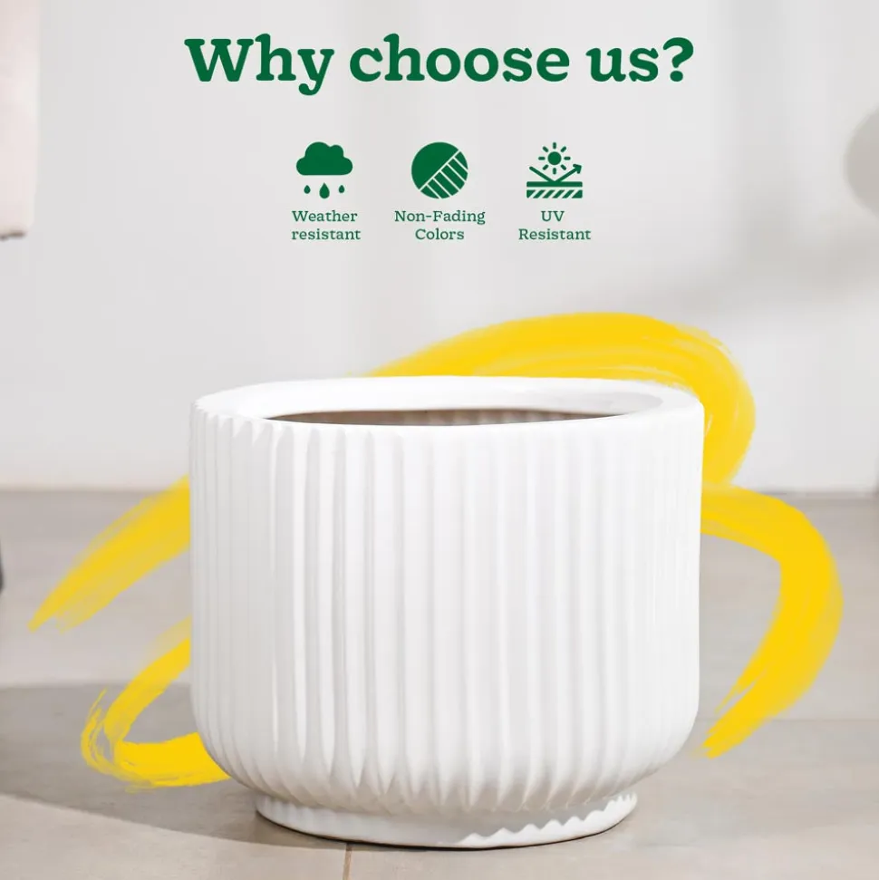 Phoenix Ceramic Pot (12.5 Inch Diameter)
