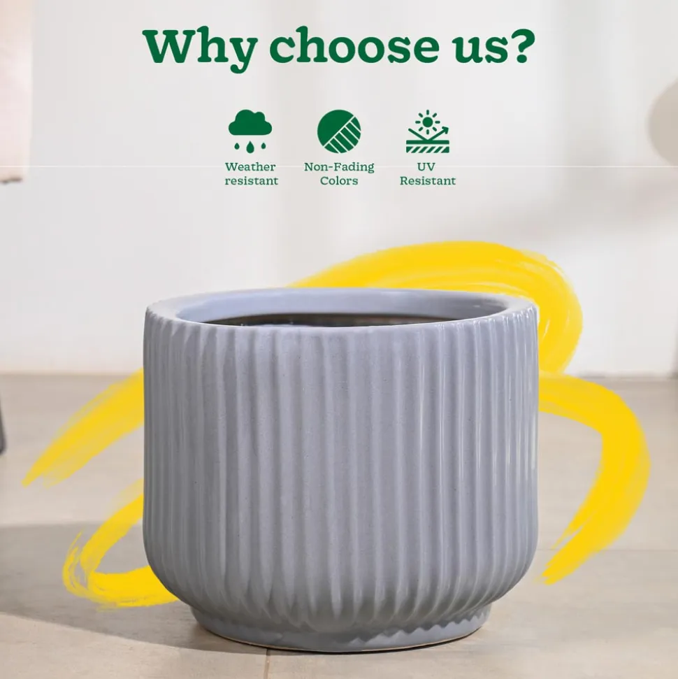 Phoenix Ceramic Pot (12.5 Inch Diameter)