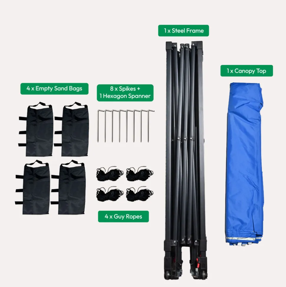 Premium Pop-Up Gazebo Canopy Tent 10×10 ft – Waterproof Outdoor Canopy with Carry Bag