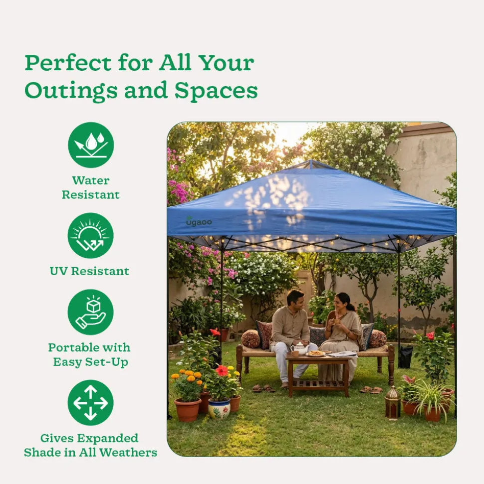 Premium Pop-Up Gazebo Canopy Tent 10×10 ft – Waterproof Outdoor Canopy with Carry Bag
