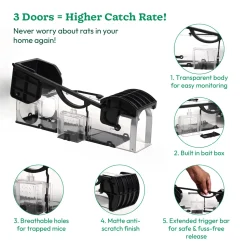 Rat & Mouse Trap Cage – 3 Door