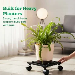 Rolling Plant Stand - Black
