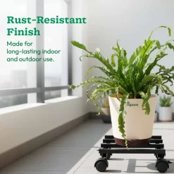 Rolling Plant Stand - Black