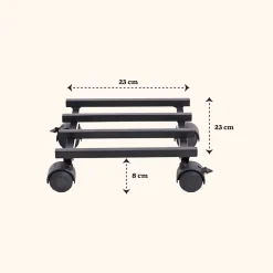 Rolling Plant Stand - Black