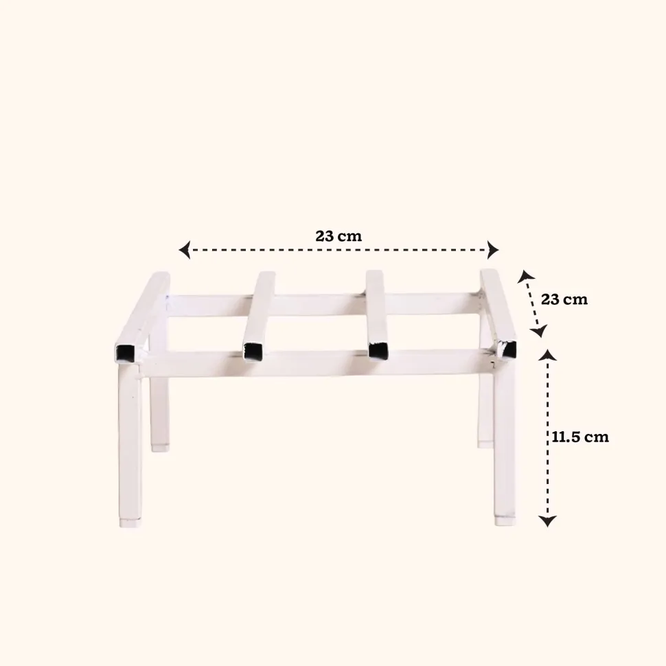 Rolling Plant Stand - White