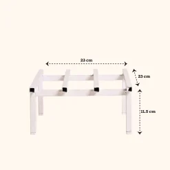 Rolling Plant Stand - White