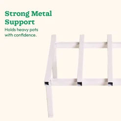 Rolling Plant Stand - White