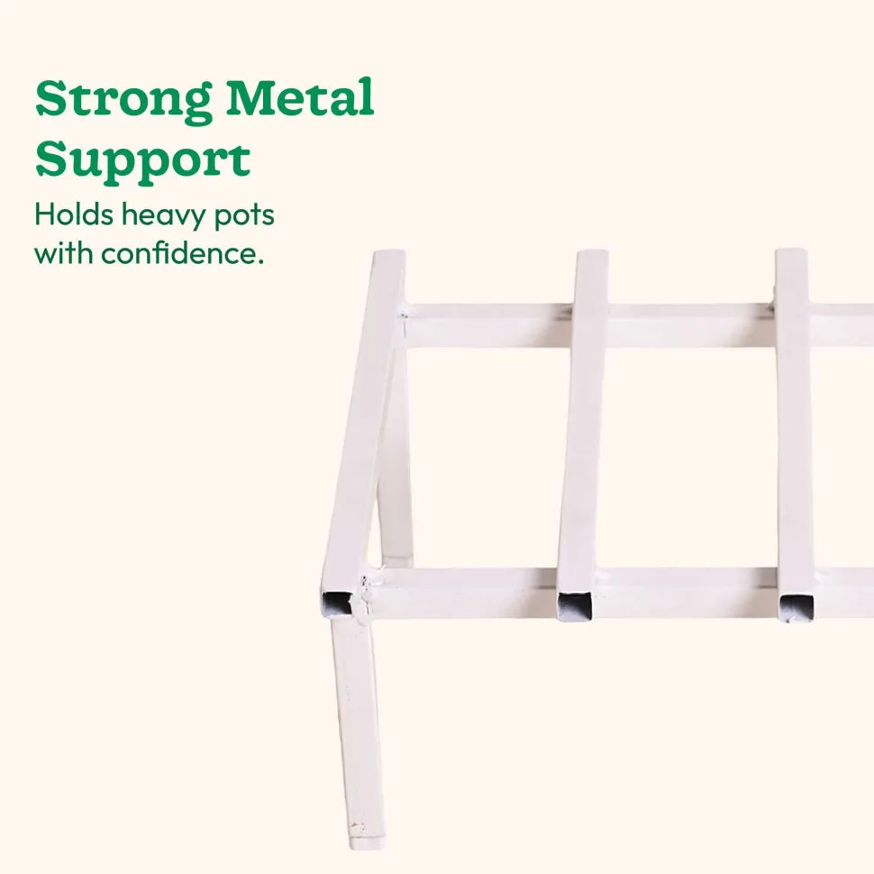 Rolling Plant Stand - White