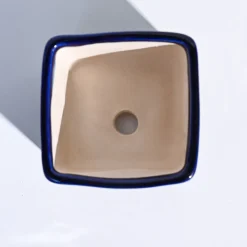 Square Ceramic Pot (3.5 Inch Width)