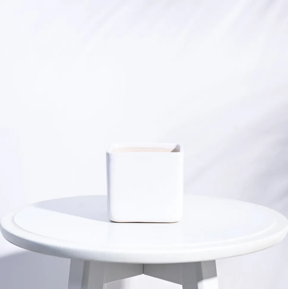 Square Ceramic Pot (3.5 Inch Width)